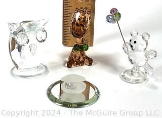 Four (4) Swarovski Crystal Figurines Including Owl