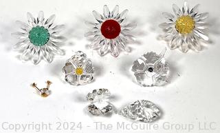 Collection of Flower Swarovski Crystal Figurines