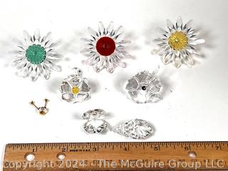 Collection of Flower Swarovski Crystal Figurines