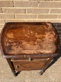 Walnut Night Stand. 17 x 12 x 28.5”