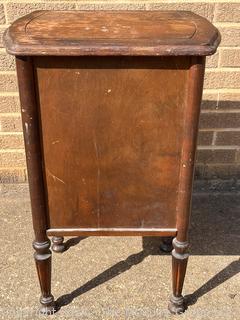 Walnut Night Stand. 17 x 12 x 28.5”