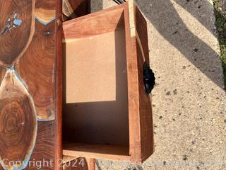 Contemporary Wood Console Table on Hair Pin Legs. 43 x 14 x 29”