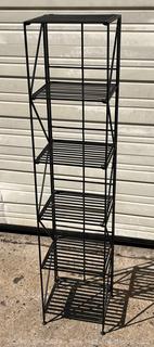 Collaspible Metal Slatted Shelf.