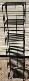 Collaspible Metal Slatted Shelf.