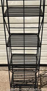 Collaspible Metal Slatted Shelf.