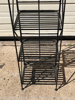 Collaspible Metal Slatted Shelf.