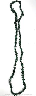 Malachite Chip Opera Length Necklace