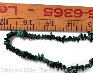 Malachite Chip Opera Length Necklace