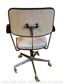 German Mid-Century Office Desk Chair with Propeller Base.  Repair to seat cushion
