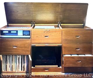 1960's Mid Century Hand Carved Asian Teak Stereo Console with Fold Away Doors.  Measures 70"L x 25"D x 40"T (Removal for this item is Sunday, Nov. 3 12-2pm at a residence in Arlington, VA to be provided to winning bidder)      




