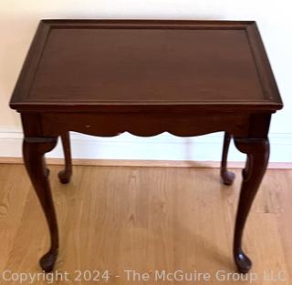 Mahogany Queen Anne Style Tea Table.  24" x 18 x 23"T