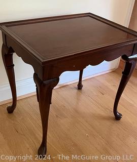 Mahogany Queen Anne Style Tea Table.  24" x 18 x 23"T