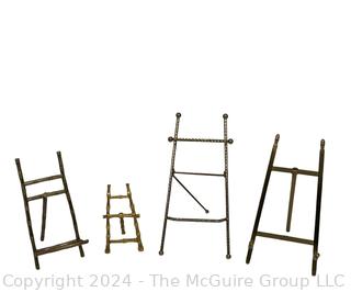 Four (4) Small Metal Easels