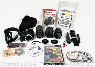 CANON EOS Rebel SL1 Camera with Three Lenses and Accessories (No Battery Charger or Battery)