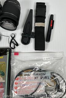 CANON EOS Rebel SL1 Camera with Three Lenses and Accessories (No Battery Charger or Battery)