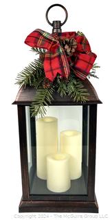 Tri Candle LED Decorative Floor Lantern, New in Box