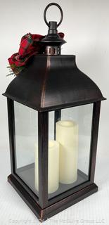 Tri Candle LED Decorative Floor Lantern, New in Box