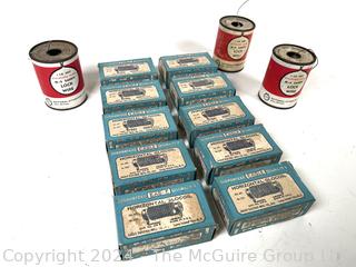 10 Vintage Eagle Horizontal GLOCOIL 415B Heating Unit * Ceramic Porcelain US made; 3 cans of lock wire