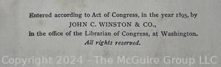 Books including "Giants of the Republic 1895" and 1871 Map book by McNally titled "Improved System of Geography for Schools, Academies and Seminairies"