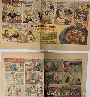 Large Collection of Circa 1920's-40's American Color Newspaper Comics 