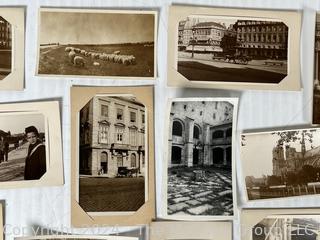 Vintage Photos C 1900 including Steam Ship and Street Scenes of Paris 