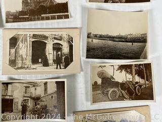 Vintage Photos C 1900 including Steam Ship and Street Scenes of Paris 