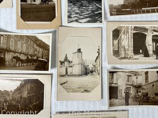 Vintage Photos C 1900 including Steam Ship and Street Scenes of Paris 