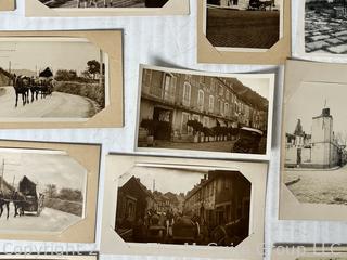 Vintage Photos C 1900 including Steam Ship and Street Scenes of Paris 