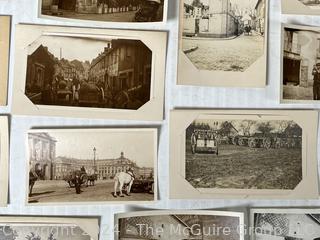 Vintage Photos C 1900 including Steam Ship and Street Scenes of Paris 