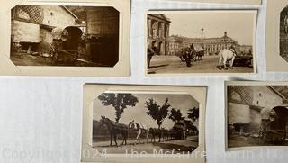 Vintage Photos C 1900 including Steam Ship and Street Scenes of Paris 