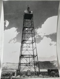 Three (3) Reprinted Photos from Slide Negatives of the Manhatten Project including Robert Oppenheimer.  5 x 7 Photos