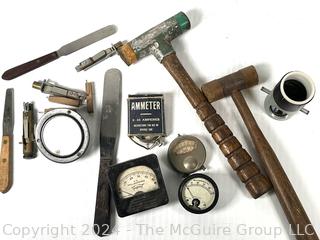 Tools Including Specialized Hammers, Ammeter & (4) Triplett Gauges 