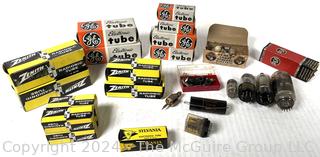 Grouping of 1940's-50's Radio Vacuum Tubes