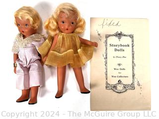 Two (2) Nancy Ann Storybook Dolls with Booklet Including Boy Blue