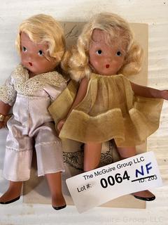 Two (2) Nancy Ann Storybook Dolls with Booklet Including Boy Blue