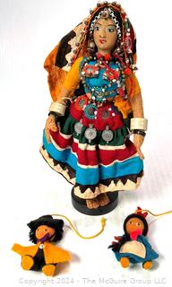 Three (3) Souvenir Dolls Including Banjara