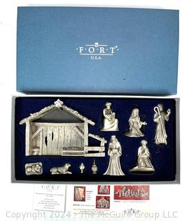 Fort Pewter Mini Nativity Set in Box