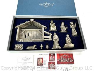 Fort Pewter Mini Nativity Set in Box