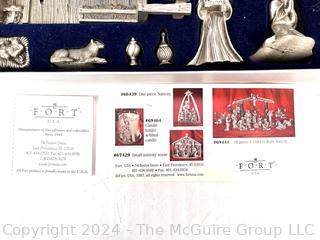 Fort Pewter Mini Nativity Set in Box