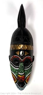 Handcrafted Beaded African Mask from Ghana