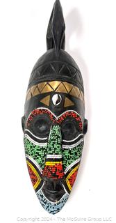 Handcrafted Beaded African Mask from Ghana