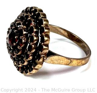 Bohemian Garnet Ring Set in 800 Gold