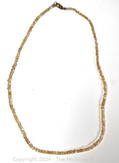 Faceted Citrine Bead Necklace