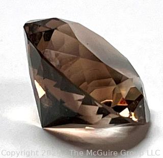 Round Faceted Smoky Quartz Loose Gemstone.  