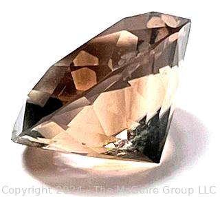 Round Faceted Smoky Quartz Loose Gemstone.  