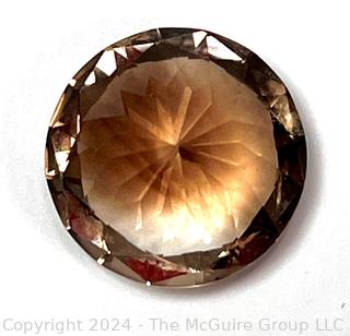 Round Faceted Smoky Quartz Loose Gemstone.  