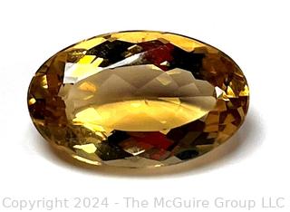 Oval Yellow Citrine Loose Gemstone.  