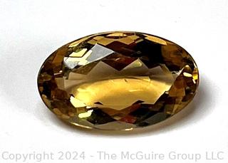 Oval Yellow Citrine Loose Gemstone.  