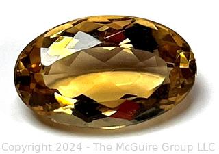 Oval Yellow Citrine Loose Gemstone.  