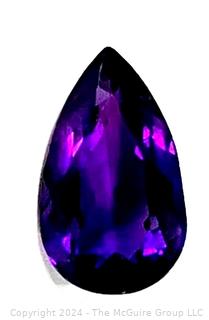 Pear/Teardrop Shape Purple Faceted Amethyst Quartz Loose Gemstone.  